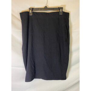 A.N.A WOMENS PLUS SIZE 1X STRETCH BLACK KNEE LENGTH SKIRT ALINE 18 Career
